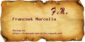 Francsek Marcella névjegykártya